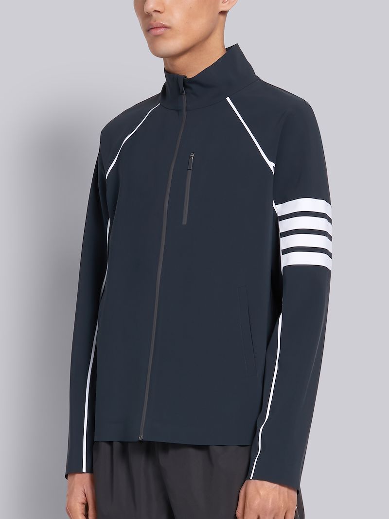 Charcoal Lightweight Tech Zip-up 4-Bar Jacket