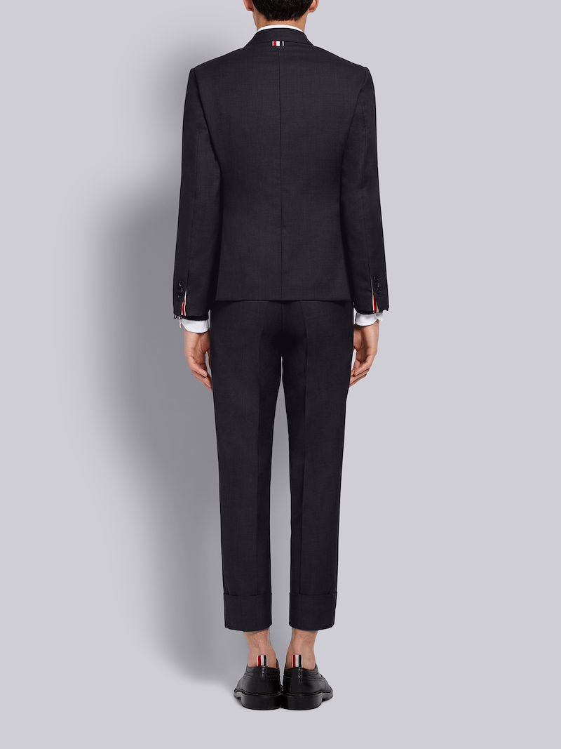 CHARCOAL SUPER 120'S WOOL TWILL CLASSIC SUIT AND TIE