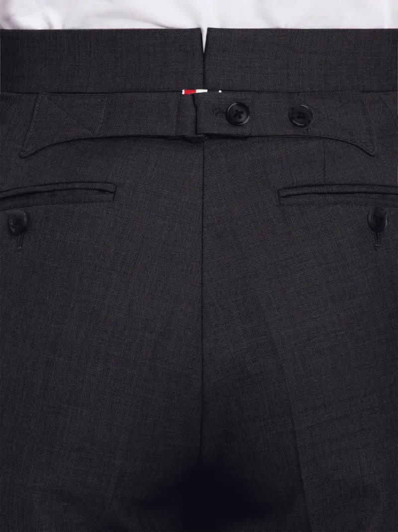 CHARCOAL SUPER 120'S WOOL TWILL CLASSIC SUIT AND TIE