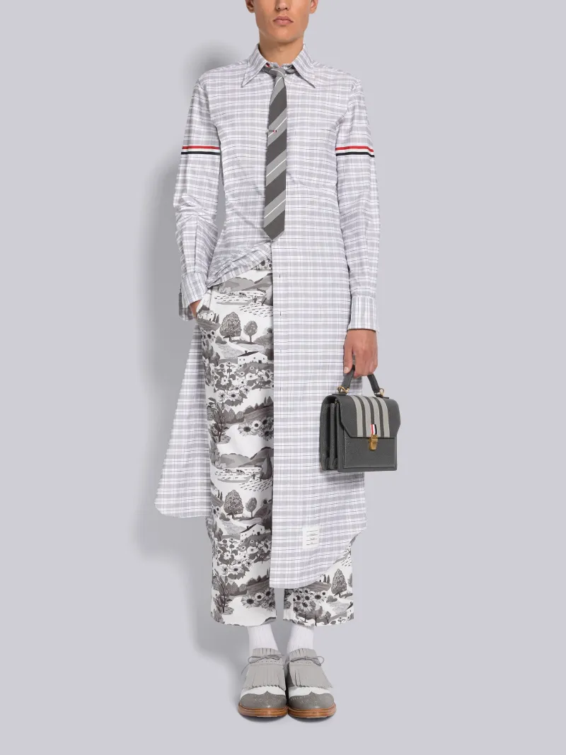 Check Oxford Armband Shirtdress