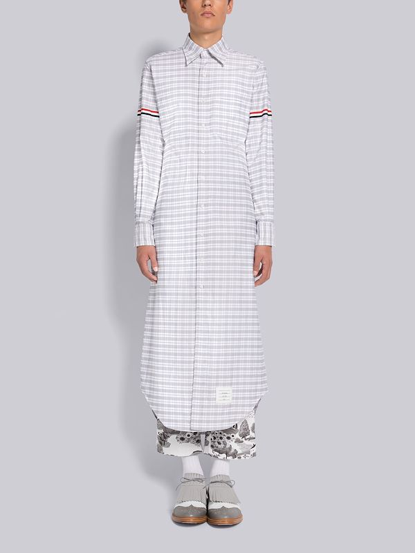 Check Oxford Armband Shirtdress