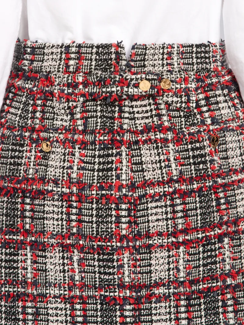 checked tweed skirt