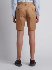 Chino Short In Khaki Cotton Twill