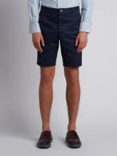 Chino Short In Navy Cotton Twill