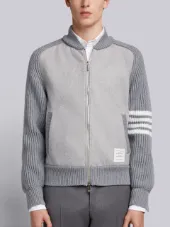 Chunky Saddle Sleeve Cashmere Wool Bomber