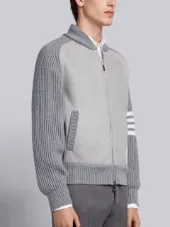 Chunky Saddle Sleeve Cashmere Wool Bomber