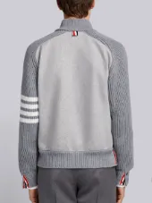 Chunky Saddle Sleeve Cashmere Wool Bomber