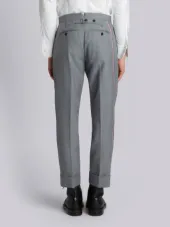 Classic Backstrap Trouser With Red, White And Blue Selvedge In School Uniform Twill