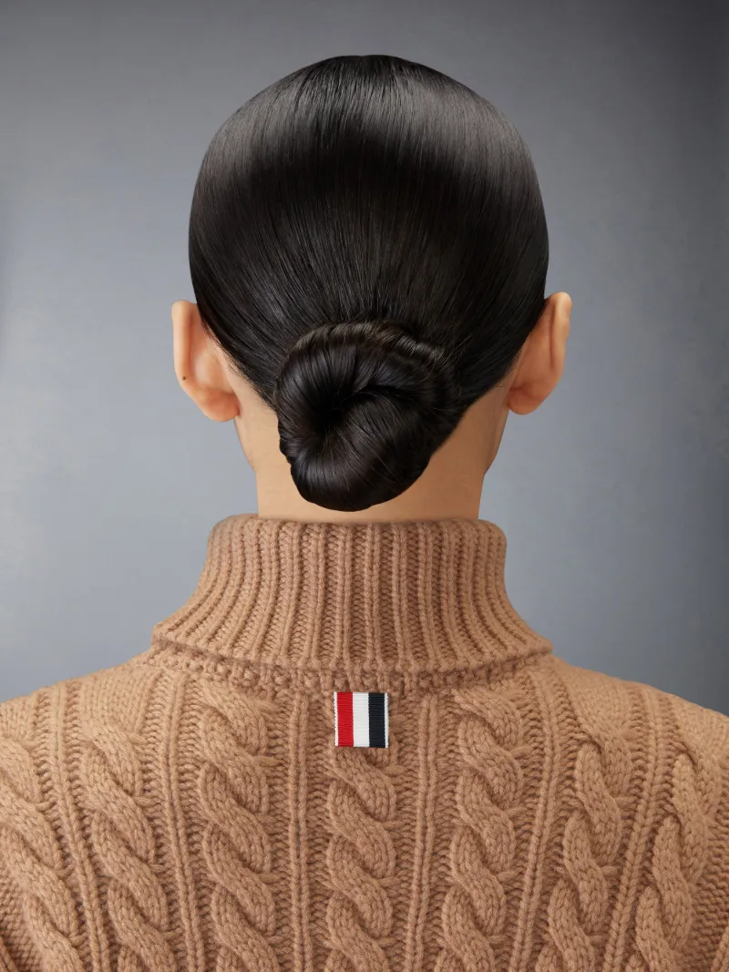 Classic Cashmere Cable Turtleneck