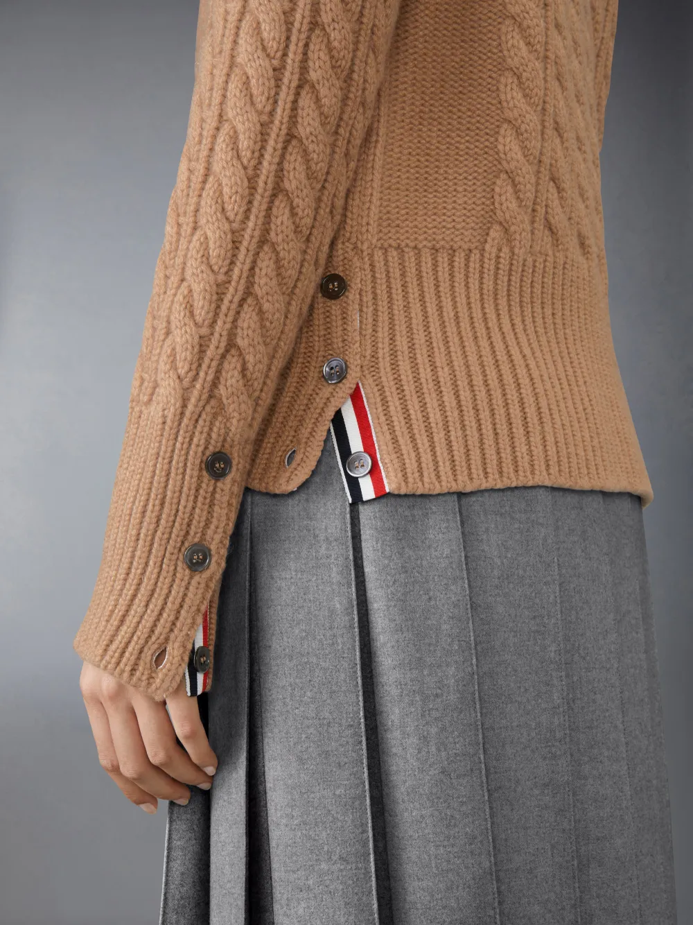 Classic Cashmere Cable Turtleneck | Thom Browne