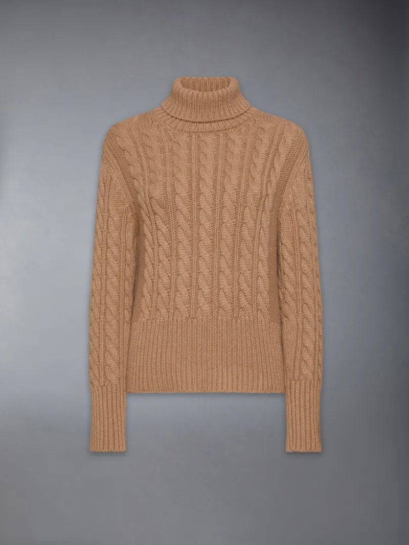 Classic Cashmere Cable Turtleneck