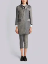 CLASSIC CHESTERFIELD OVERCOAT IN GREY FUNMIX SOLID WOOL FLANNEL