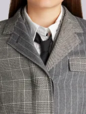 CLASSIC CHESTERFIELD OVERCOAT IN GREY FUNMIX SOLID WOOL FLANNEL
