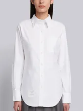 Classic Long Sleeve Button Down Point Collar Shirt In Oxford