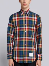 Classic Long-Sleeve Poplin Shirt In Gingham And Buffalo Check