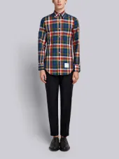 Classic Long-Sleeve Poplin Shirt In Gingham And Buffalo Check