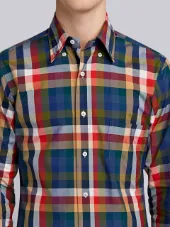 Classic Long-Sleeve Poplin Shirt In Gingham And Buffalo Check