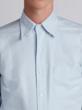 Classic Long Sleeve Shirt In Blue Oxford