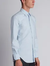 Classic Long Sleeve Shirt In Blue Oxford