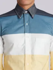 Classic Long sleeve shirt In Multi-Colored Stripe Oxford