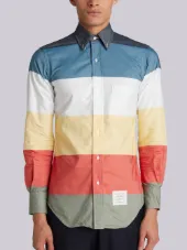 Classic Long sleeve shirt In Multi-Colored Stripe Oxford