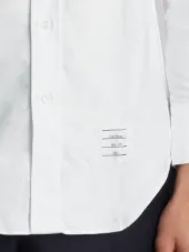 Classic Long Sleeve Shirt In White Oxford