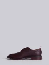 Classic Long Wingtip Brogue In Brown Pebble Grain