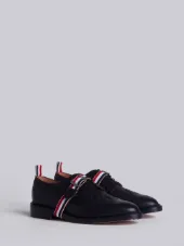 Classic Long Wingtip Brogues With Grosgrain Strap