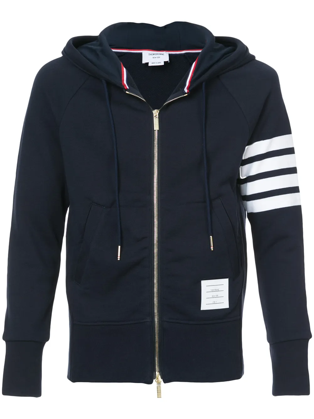 Thom Browne Classic Loopback 4 Bar full zip hoodie Eraldo TV