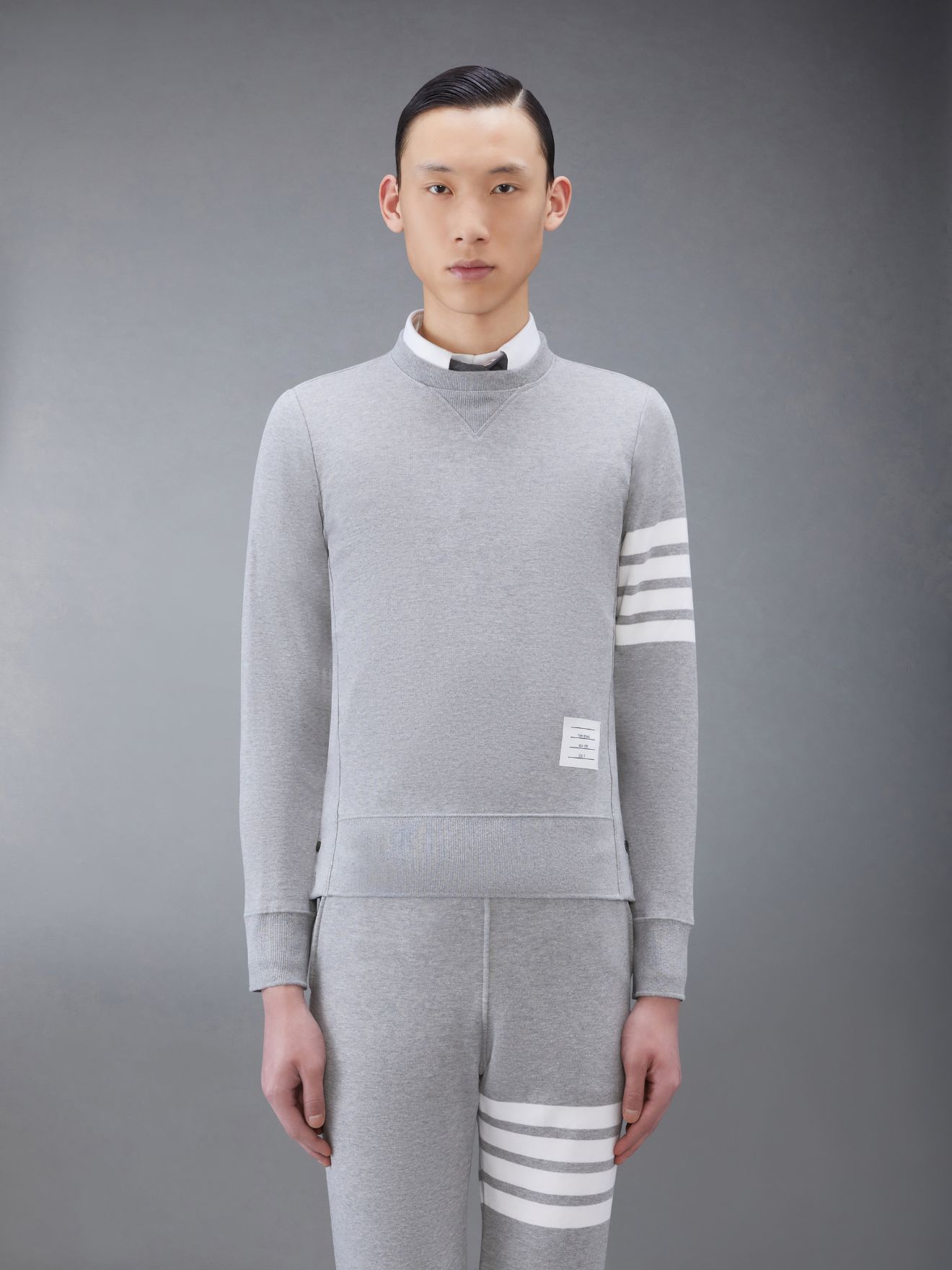Thom Browne Back Zip Cotton Sweat Jumpsuit in Gray for Men