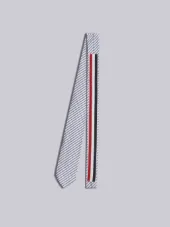 Classic Necktie In Navy Seersucker