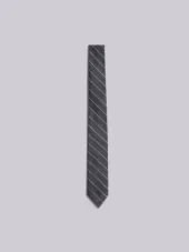 Classic Necktie In Shadow Repp Stripe 2Ply Mohair