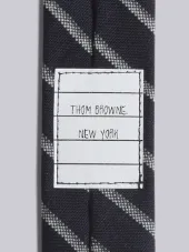 Classic Necktie In Shadow Repp Stripe 2Ply Mohair