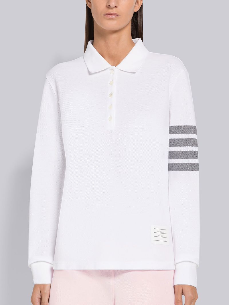 Classic Pique Hector 4-Bar Long Sleeve Polo