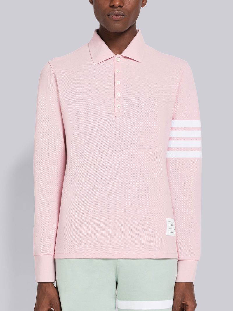 Classic Pique Hector 4-Bar Long Sleeve Polo