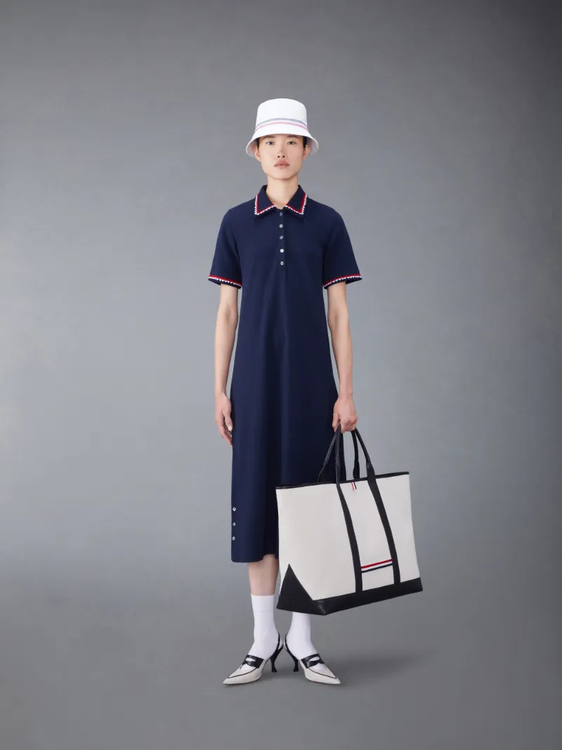 Classic Pique Polo Dress Thom Browne