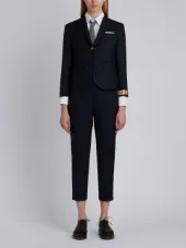 Classic Single Breasted Sport Coat With Wristwatch Applique In Super 120’s Twill