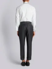 Classic Suit In Dark Grey Wool Twill