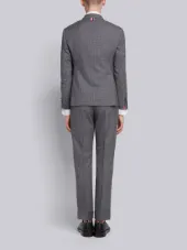 Classic Suit With Tie In Gingham Prince Of Wales Cool Wool
