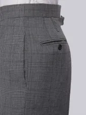Classic Suit With Tie In Gingham Prince Of Wales Cool Wool
