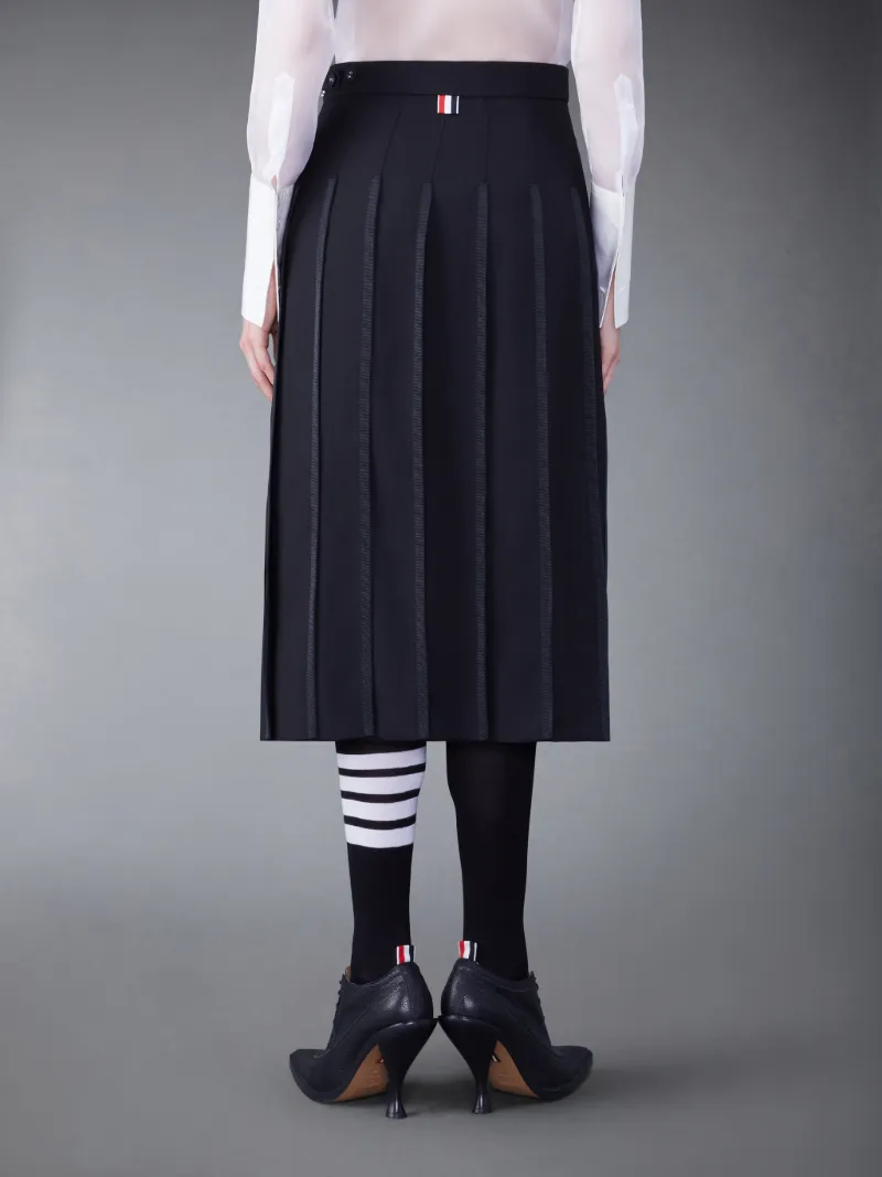 Classic Tipping Pleated Skirt | Thom Browne