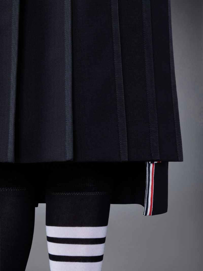 Classic Tipping Pleated Skirt | Thom Browne