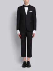 Classic Tuxedo With Bow Tie And Grosgrain Tipping In 3 Ply Wool Mohair