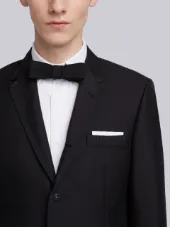 Classic Tuxedo With Bow Tie And Grosgrain Tipping In 3 Ply Wool Mohair
