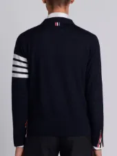 Classic V-neck Cardigan In Fine Merino Wool