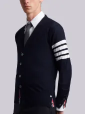 Classic V-neck Cardigan In Fine Merino Wool