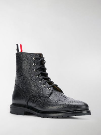 black wingtip boots