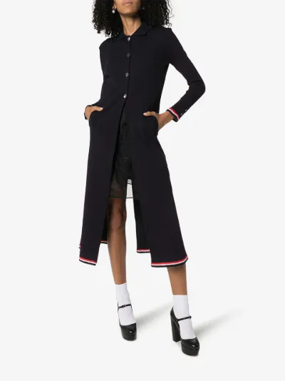 Thom Browne Collared Tricolour Knitted 