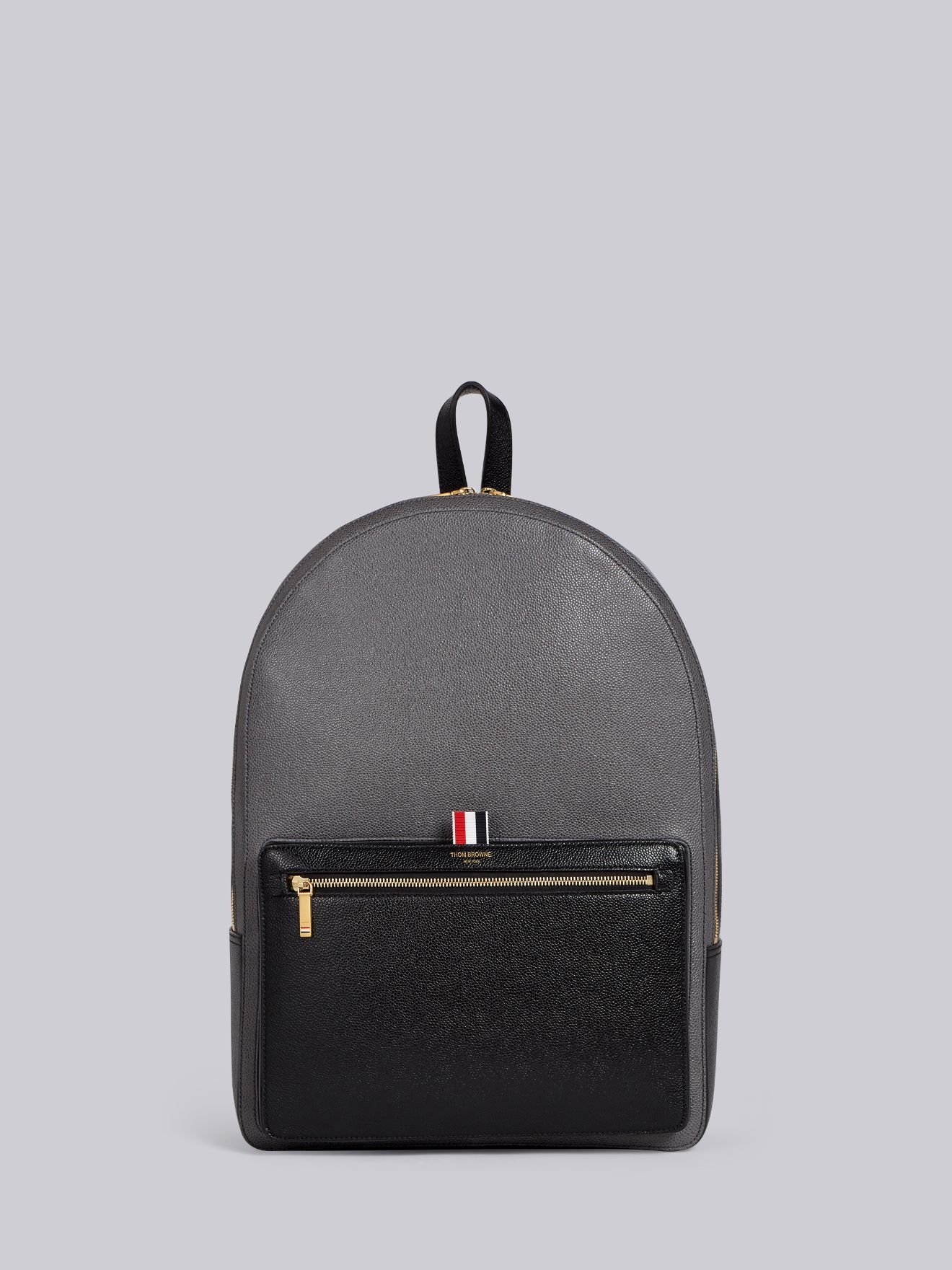 Colorblocked Unstructured Backpack In Pebble & Calf Leather | Thom Browne