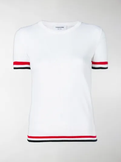 Thom Browne - contrast trim T-shirt